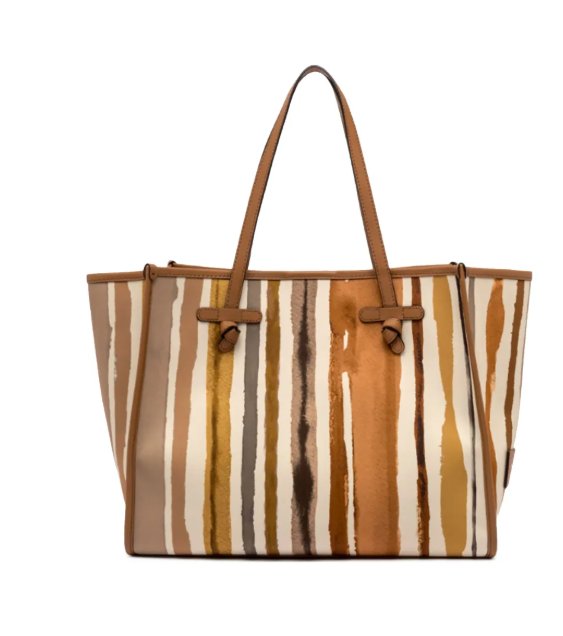 Bolso Marcella rayas camel